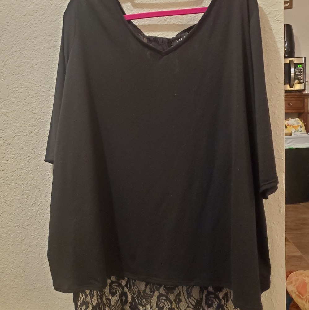 Lace backed top
